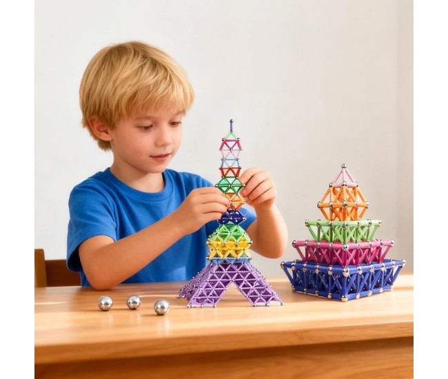Set 72 Piese Betisoare Magnetice, Flippy, din Plastic/Magnet, +3 Ani, Multicolor