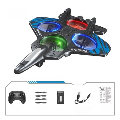 Jucarie Aeronava de Lupta, Flippy, Rezistent, Incarcare USB, cu Telecomanda, Lumini, Negru-Albastru Jucarie Aeronava de Lupta, Flippy, Rezistent, Incarcare USB, cu Telecomanda, Lumini, Negru-Albastru