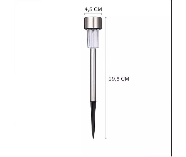 Lampa solara LED de exterior pentru gradina Flippy, dispersor normal, 0.06W, Inox, 29 cm Lampa solara LED de exterior pentru gradina Flippy, dispersor normal, 0.06W, Inox, 29 cm