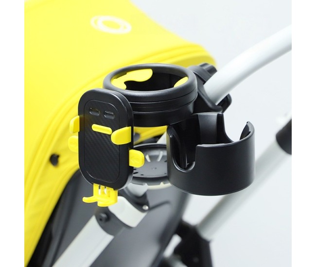 Suport de Depozitare Sticle, Flippy, pentru Carucior, Bicicleta, Accesoriu de Prindere a Telefonului, pentru Apa, Ceai, Lapte, Negru