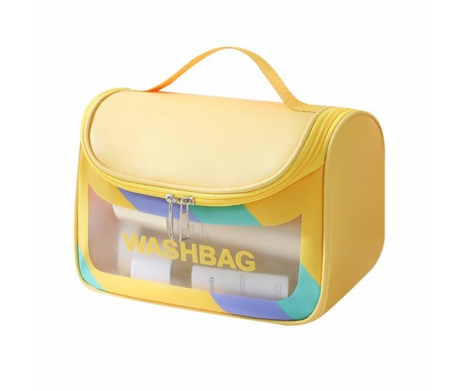 Geanta Cosmetice de Voiaj Flippy, Impermeabila, Translucidă Mata, 22 x 16 x 14 cm, Galben Geanta Cosmetice de Voiaj Flippy, Impermeabila, Translucidă Mata, 22 x 16 x 14 cm, Galben