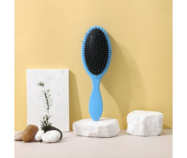 Pieptene cu Perna de Aer pentru Par, Flippy, Plastic ABS+Nylon, 22x7 cm, Albastru