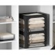 Cutie de Depozitare, Flippy, cu 3 Ferestre cu Fermoar Bidirectional, Cadru din Otel, Impermeabil, 38L, 42 x 30 x 30 cm, Negru Cutie de Depozitare, Flippy, cu 3 Ferestre cu Fermoar Bidirectional, Cadru din Otel, Impermeabil, 38L, 42 x 30 x 30 cm, Negru