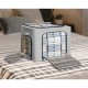 Cutie de Depozitare, Flippy, cu 3 Ferestre cu Fermoar Bidirectional, Cadru din Otel, Impermeabil, 38L, 42 x 30 x 30 cm, Gri Cutie de Depozitare, Flippy, cu 3 Ferestre cu Fermoar Bidirectional, Cadru din Otel, Impermeabil, 38L, 42 x 30 x 30 cm, Gri
