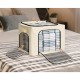 Cutie de Depozitare, Flippy, cu 3 Ferestre cu Fermoar Bidirectional, Cadru din Otel, Impermeabil, 38L, 42 x 30 x 30 cm, Bej Cutie de Depozitare, Flippy, cu 3 Ferestre cu Fermoar Bidirectional, Cadru din Otel, Impermeabil, 38L, 42 x 30 x 30 cm, Bej
