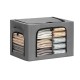 Cutie de Depozitare, Flippy, cu 3 Ferestre cu Fermoar Bidirectional, Cadru din Otel, Impermeabil, 38L, 42 x 30 x 30 cm, Gri Inchis Cutie de Depozitare, Flippy, cu 3 Ferestre cu Fermoar Bidirectional, Cadru din Otel, Impermeabil, 38L, 42 x 30 x 30 cm, Gri Inchis