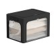 Cutie de Depozitare, Flippy, cu 3 Ferestre cu Fermoar Bidirectional, Cadru din Otel, Impermeabil, 38L, 42 x 30 x 30 cm, Negru Cutie de Depozitare, Flippy, cu 3 Ferestre cu Fermoar Bidirectional, Cadru din Otel, Impermeabil, 38L, 42 x 30 x 30 cm, Negru