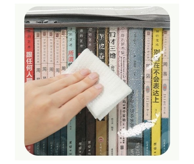 Cutie de Depozitare, Flippy, din PVC+Textil, Rezistenta la Apa, Geanta pentru Carti, 23x17x28 cm, Transparent-Alb Cutie de Depozitare, Flippy, din PVC+Textil, Rezistenta la Apa, Geanta pentru Carti, 23x17x28 cm, Transparent-Alb