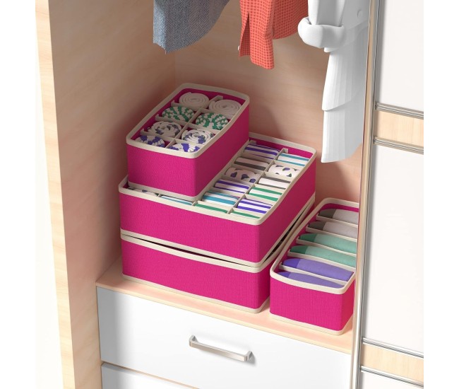 Cutie De Depozitare, Flippy, Pentru Lenjerie, Sosete Si Sutiene, Material Textil, 24 Compartimente, 32 x 32 x 10 cm, Culoare Roz Cutie De Depozitare, Flippy, Pentru Lenjerie, Sosete Si Sutiene, Material Textil, 24 Compartimente, 32 x 32 x 10 cm, Culoare Roz