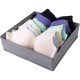 Cutie De Depozitare, Flippy, Pentru Lenjerie, Sosete Si Sutiene, Material Textil, 7 Compartimente, 32 x 32 x 10 cm, Culoare Gri Cutie De Depozitare, Flippy, Pentru Lenjerie, Sosete Si Sutiene, Material Textil, 7 Compartimente, 32 x 32 x 10 cm, Culoare Gri