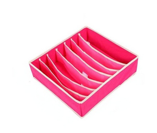 Cutie De Depozitare, Flippy, Pentru Lenjerie, Sosete Si Sutiene, Material Textil, 7 Compartimente, 32 x 32 x 10 cm, Culoare Roz Cutie De Depozitare, Flippy, Pentru Lenjerie, Sosete Si Sutiene, Material Textil, 7 Compartimente, 32 x 32 x 10 cm, Culoare Roz