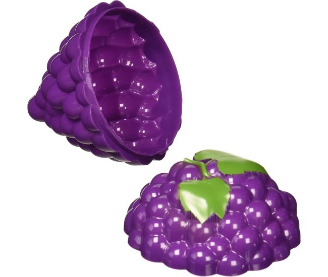 Cutie de depozitare si pastrare a alimentelor, Plastic, Flippy, Model Strugure, 10x10x13.5 cm, Mov Cutie de depozitare si pastrare a alimentelor, Plastic, Flippy, Model Strugure, 10x10x13.5 cm, Mov