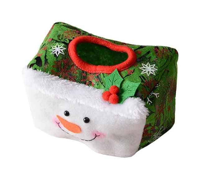 Cutie Decorativa pentru Servetele, Flippy, Model Om de Zapada, Tematica Craciun, 16 x 10 cm, Verde Cutie Decorativa pentru Servetele, Flippy, Model Om de Zapada, Tematica Craciun, 16 x 10 cm, Verde