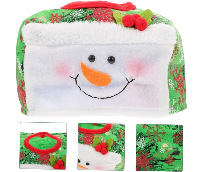 Cutie Decorativa pentru Servetele, Flippy, Model Om de Zapada, Tematica Craciun, 16 x 10 cm, Verde Cutie Decorativa pentru Servetele, Flippy, Model Om de Zapada, Tematica Craciun, 16 x 10 cm, Verde