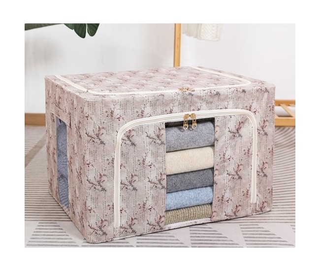 Cutie Depozitare, Flippy, 66L, din Material Textil, 50 x 40 x 33 cm, pentru Haine si Lenjerii, Model Flori de Primavara, Roz Cutie Depozitare, Flippy, 66L, din Material Textil, 50 x 40 x 33 cm, pentru Haine si Lenjerii, Model Flori de Primavara, Roz