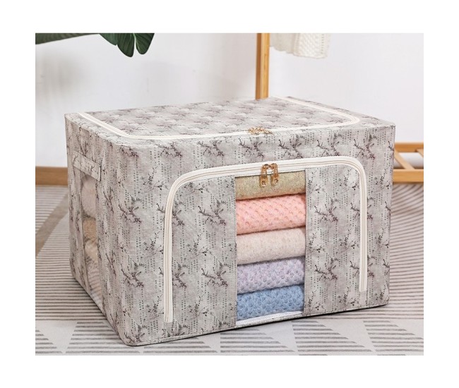 Cutie Depozitare, Flippy, 66L, din Material Textil, 50 x 40 x 33 cm, pentru Haine si Lenjerii, Model Flori de Primavara, Verde Cutie Depozitare, Flippy, 66L, din Material Textil, 50 x 40 x 33 cm, pentru Haine si Lenjerii, Model Flori de Primavara, Verde
