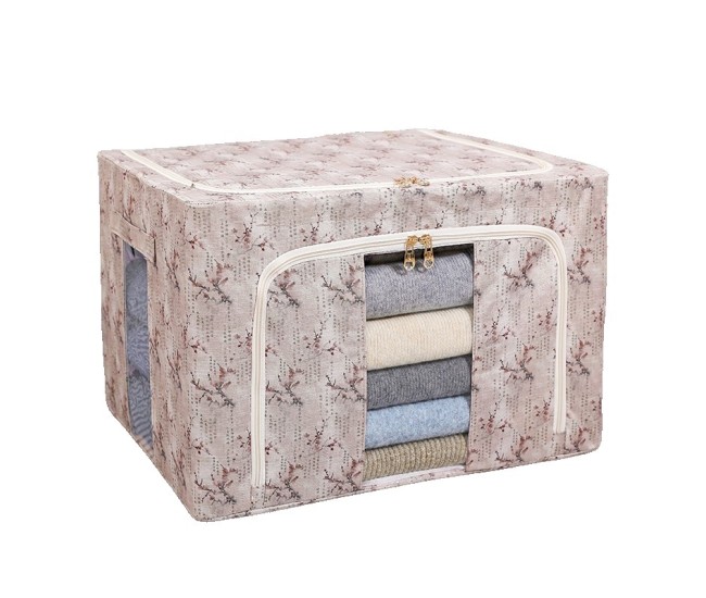 Cutie Depozitare, Flippy, 66L, din Material Textil, 50 x 40 x 33 cm, pentru Haine si Lenjerii, Model Flori de Primavara, Roz Cutie Depozitare, Flippy, 66L, din Material Textil, 50 x 40 x 33 cm, pentru Haine si Lenjerii, Model Flori de Primavara, Roz
