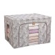 Cutie Depozitare, Flippy, 66L, din Material Textil, 50 x 40 x 33 cm, pentru Haine si Lenjerii, Model Flori de Primavara, Gri Cutie Depozitare, Flippy, 66L, din Material Textil, 50 x 40 x 33 cm, pentru Haine si Lenjerii, Model Flori de Primavara, Gri