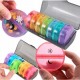 Cutie Depozitare Medicamente, Flippy, 7 Zile, 14 Compartimente, Cutie Suport, Recipiente Detasabile, Portabila, Recipiente Colorate, Suport Negru, 17.5x11x9.5 cm Cutie Depozitare Medicamente, Flippy, 7 Zile, 14 Compartimente, Cutie Suport, Recipiente Detasabile, Portabila, Recipiente Colorate, Suport Negru, 17.5x11x9.5 cm