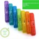 Cutie Depozitare Medicamente, Flippy, 7 Zile, 21 Compartimente, Cutie Suport, Recipiente Detasabile, Portabila, Recipiente Colorate, Cutie Neagra, 15.6x12 cm