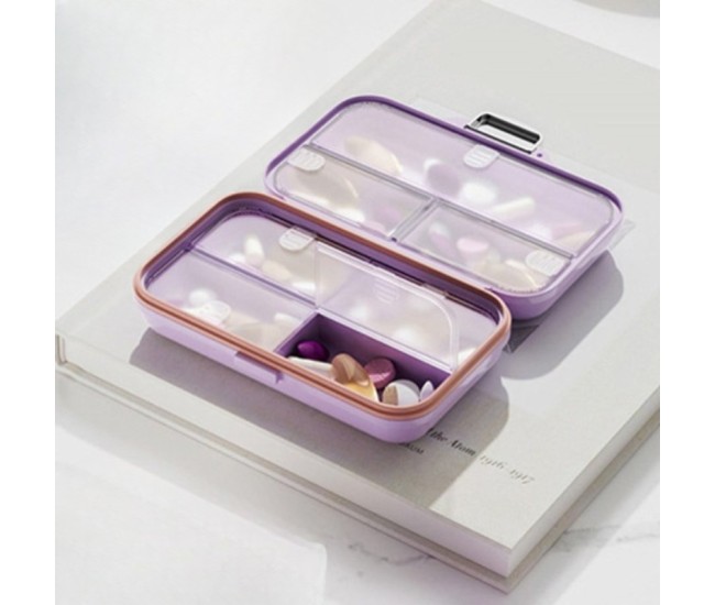 Cutie Medicamente, Flippy, Mov, 7 Compartimente, Portabila si Compacta, 11x7.2x3.5 cm, Ideala pentru Uzul Cotidian Cutie Medicamente, Flippy, Mov, 7 Compartimente, Portabila si Compacta, 11x7.2x3.5 cm, Ideala pentru Uzul Cotidian