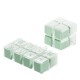 Cutie pentru Medicamente, Flippy, Model Rubik' Cube, cu Curea de Agatare, Dozator Portabil de Medicamente, Dispenser Pastile, estimat pentru 7 zile, 7.3 x 6 x 6 cm, Verde deschis
