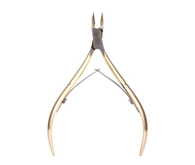 Cleste pentru Unghii si Cuticule, Flippy, din Otel Inoxidabil, Protectie Varf, 17 x 7 x 2 cm, Auriu Cleste pentru Unghii si Cuticule, Flippy, din Otel Inoxidabil, Protectie Varf, 17 x 7 x 2 cm, Auriu