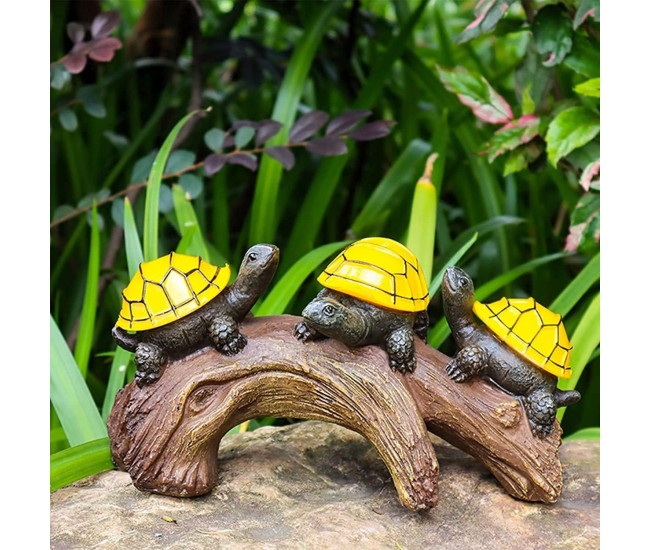 Decoratiune Ornament pentru Gradina, Flippy, Decoratiune pentru Gradina, Model 3 Broscute Testoase Asezate pe Bustean, Lumini LED Alb Cald, 22 x 12 x 15 cm, Negru Decoratiune Ornament pentru Gradina, Flippy, Decoratiune pentru Gradina, Model 3 Broscute Testoase Asezate pe Bustean, Lumini LED Alb Cald, 22 x 12 x 15 cm, Negru