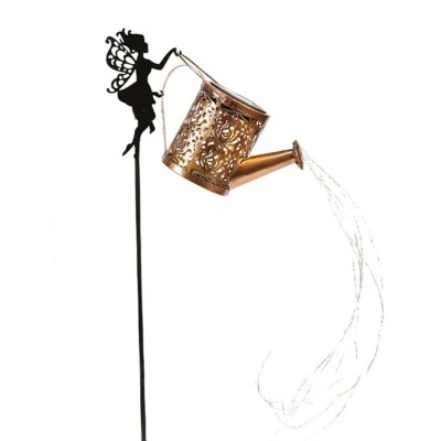 Decor Ornament pentru Gradina, Flippy, Decoratiune pentru Gradina, Model Zana cu Stropitoare, Lumini LED Alb Cald, Inaltime 63 cm, Negru Decor Ornament pentru Gradina, Flippy, Decoratiune pentru Gradina, Model Zana cu Stropitoare, Lumini LED Alb Cald, Inaltime 63 cm, Negru