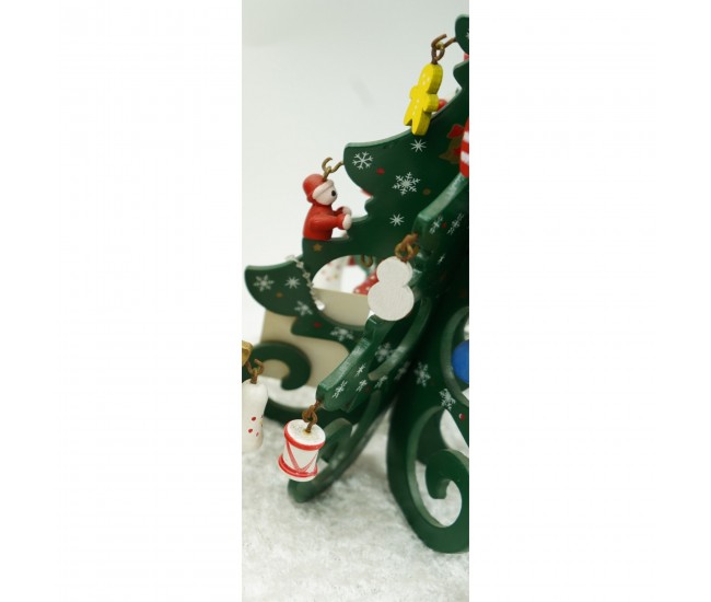 Decoratiune Craciun, Brad, Verde, 6 cavitati cu ornamente, 12 cm x 20 cm, Lemn, Flippy Decoratiune Craciun, Brad, Verde, 6 cavitati cu ornamente, 12 cm x 20 cm, Lemn, Flippy