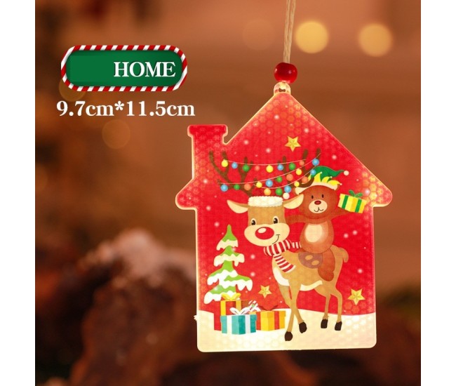 Decoratiune de Craciun Luminoasa in forma de casa, 11.5 x 9.7 cm, cu ren, cu agatatoare, Alb Cald, Flippy Decoratiune de Craciun Luminoasa in forma de casa, 11.5 x 9.7 cm, cu ren, cu agatatoare, Alb Cald, Flippy