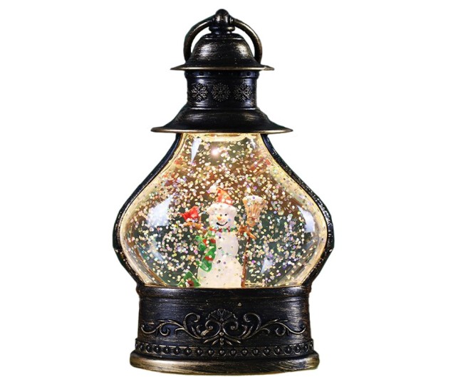 Decoratiune de Craciun tip Felinar, Flippy, Glob de Cristal cu Fulgi de Zapada, Model Om de Zapada, Ornamentat cu Luminite Interioare, 14.5 x 9 x 3 cm, Rama Neagra, Transparent Decoratiune de Craciun tip Felinar, Flippy, Glob de Cristal cu Fulgi de Zapada, Model Om de Zapada, Ornamentat cu Luminite Interioare, 14.5 x 9 x 3 cm, Rama Neagra, Transparent