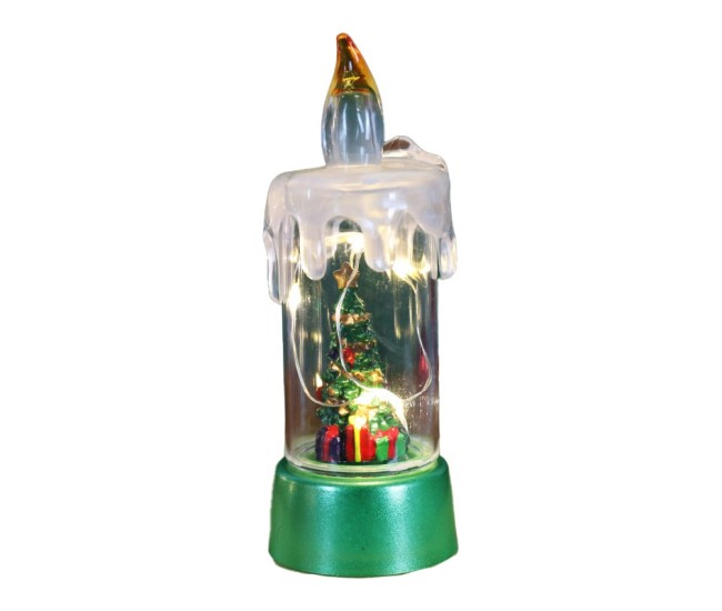 Decoratiune de Craciun tip Lumanare, Flippy, Lumanare de Cristal fara Fulgi de Zapada, Model Brad, Iluminare LED, 13 x 5 x 5 cm, Baza Verde, Transparent Decoratiune de Craciun tip Lumanare, Flippy, Lumanare de Cristal fara Fulgi de Zapada, Model Brad, Iluminare LED, 13 x 5 x 5 cm, Baza Verde, Transparent