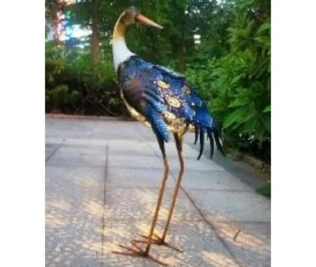 Decoratiune de Gradina cu Lampa solara, Flippy, Model Pasare, Iluminare Led si Incarcare Solara, 57 x 32 x 17 cm, pentru Exterior, Multicolor