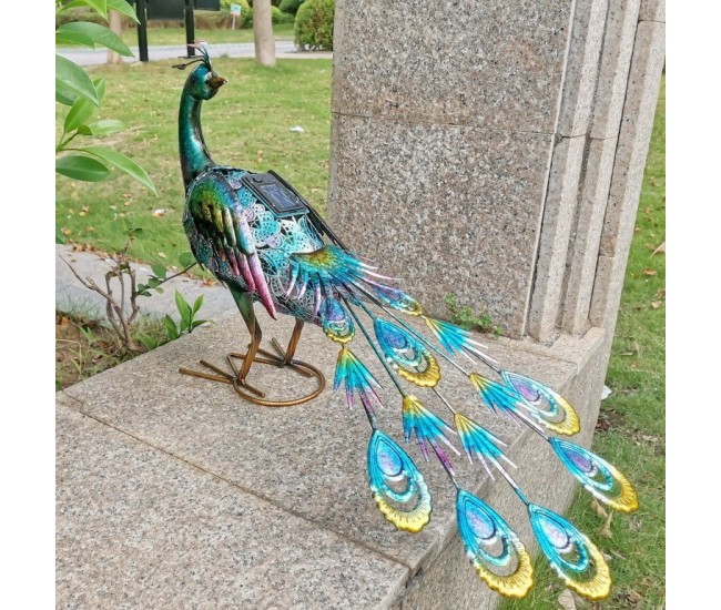 Decoratiune de Gradina cu Lampa solara, Flippy, Model Paun Pitic, Iluminare Led si Incarcare Solara, 66 x 33.5 x 26.5 cm, din Fier, Albastru Multicolor Decoratiune de Gradina cu Lampa solara, Flippy, Model Paun Pitic, Iluminare Led si Incarcare Solara, 66 x 33.5 x 26.5 cm, din Fier, Albastru Multicolor