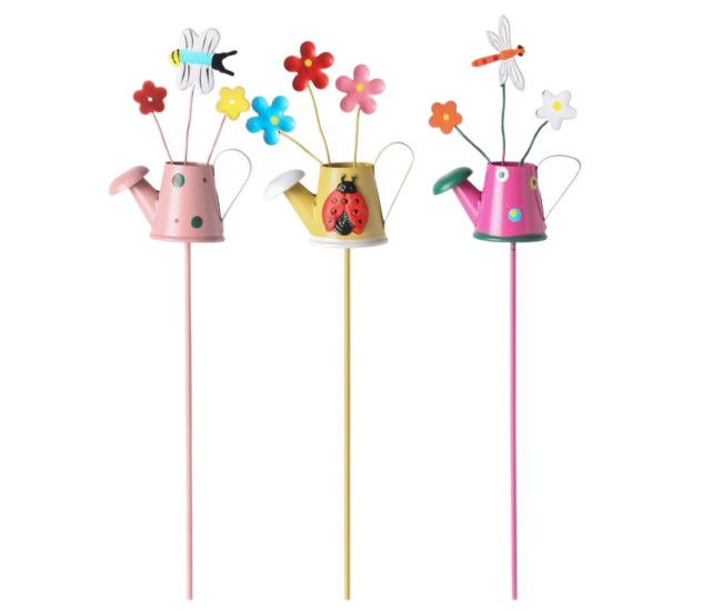 Set 3 Decoratiuni de Gradina, Flippy, Model Stropitoare, din Fier, 28 x 5 cm, Multicolor Set 3 Decoratiuni de Gradina, Flippy, Model Stropitoare, din Fier, 28 x 5 cm, Multicolor
