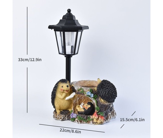 Lampa Solara Decorativa pentru Gradina, Flippy, Decoratiune pentru Gradina cu Lumini LED, Dimensiuni aprox 33 x 22 x 15.5 cm, Incarcare solara, Model 3 Arici, Negru Lampa Solara Decorativa pentru Gradina, Flippy, Decoratiune pentru Gradina cu Lumini LED, Dimensiuni aprox 33 x 22 x 15.5 cm, Incarcare solara, Model 3 Arici, Negru