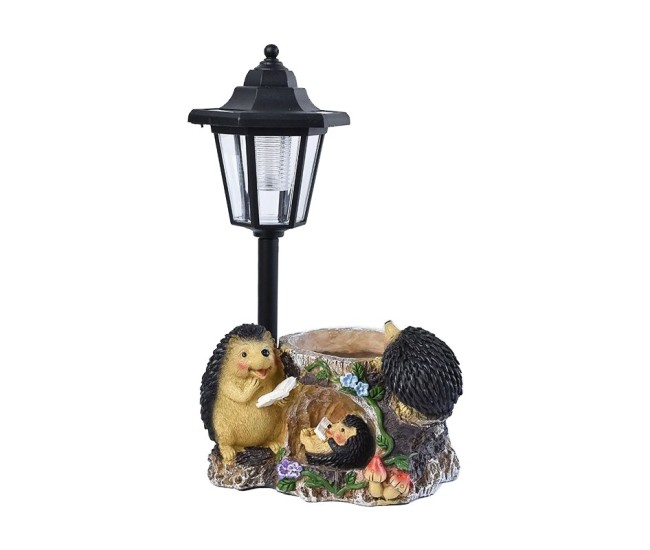 Lampa Solara Decorativa pentru Gradina, Flippy, Decoratiune pentru Gradina cu Lumini LED, Dimensiuni aprox 33 x 22 x 15.5 cm, Incarcare solara, Model 3 Arici, Negru Lampa Solara Decorativa pentru Gradina, Flippy, Decoratiune pentru Gradina cu Lumini LED, Dimensiuni aprox 33 x 22 x 15.5 cm, Incarcare solara, Model 3 Arici, Negru