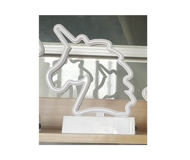 Decoratiune Luminoasa cu Baterii Unicorn 25 cm Alb Rece Decoratiune Luminoasa cu Baterii Unicorn 25 cm Alb Rece