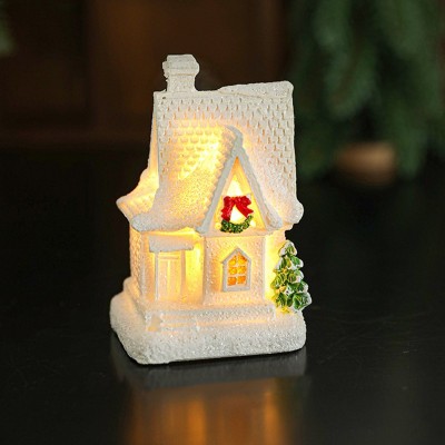Decoratiune Ornament de Craciun, Flippy, Casuta de Craciun din Rasina, Model Casa Mica Iluminata din Interior, 8.5 x 5 x 4 cm, Alb Decoratiune Ornament de Craciun, Flippy, Casuta de Craciun din Rasina, Model Casa Mica Iluminata din Interior, 8.5 x 5 x 4 cm, Alb
