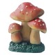 Decoratiune Ornament pentru Ghiveci, Flippy, Decoratiune pentru Gradina, Model 1 Ciuperci Rosii cu Buline Albe, 3.1 x 4 cm, Rosu