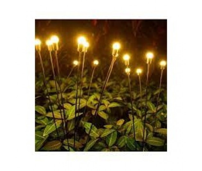 Decoratiune pentru gradina cu incarcare solara, 6 bulbi, alb cald Decoratiune pentru gradina cu incarcare solara, 6 bulbi, alb cald