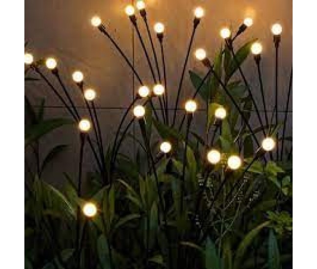 Decoratiune pentru gradina cu incarcare solara, 6 bulbi, alb cald Decoratiune pentru gradina cu incarcare solara, 6 bulbi, alb cald