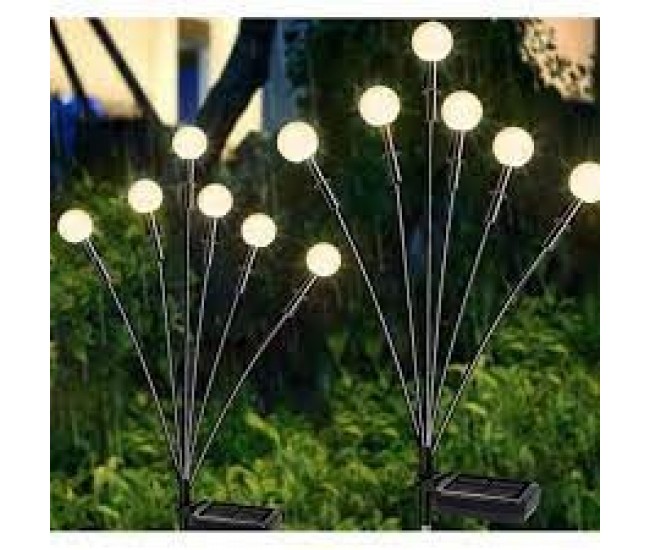 Decoratiune pentru gradina cu incarcare solara, 6 bulbi, alb cald Decoratiune pentru gradina cu incarcare solara, 6 bulbi, alb cald