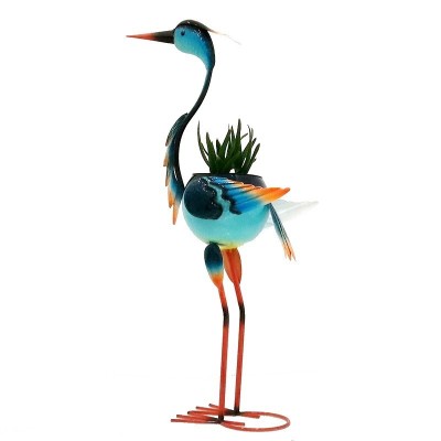 Decoratiune pentru Gradina, Flippy, Flamingo pentru Gradina cu Suport pentru Plante Flori, Ornament de Ghiveci de Flori, Model Flamingo, din Fier, 71 x 34 x 22 cm, Albastru Decoratiune pentru Gradina, Flippy, Flamingo pentru Gradina cu Suport pentru Plante Flori, Ornament de Ghiveci de Flori, Model Flamingo, din Fier, 71 x 34 x 22 cm, Albastru