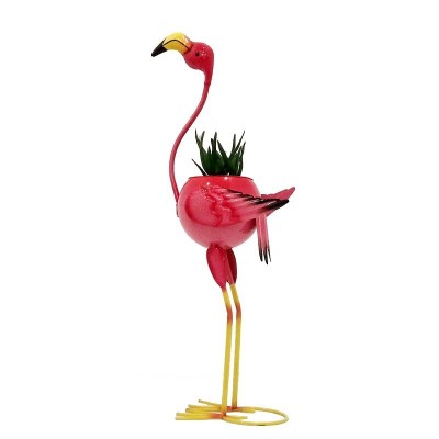 Decoratiune pentru Gradina, Flippy, Flamingo pentru Gradina cu Suport pentru Plante Flori, Ornament de Ghiveci de Flori, Model Flamingo, din Fier, 73 x 34 x 22 cm, Roz Decoratiune pentru Gradina, Flippy, Flamingo pentru Gradina cu Suport pentru Plante Flori, Ornament de Ghiveci de Flori, Model Flamingo, din Fier, 73 x 34 x 22 cm, Roz