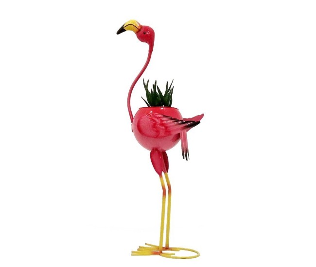 Decoratiune pentru Gradina, Flippy, Flamingo pentru Gradina cu Suport pentru Plante Flori, Ornament de Ghiveci de Flori, Model Flamingo, din Fier, 73 x 34 x 22 cm, Roz Decoratiune pentru Gradina, Flippy, Flamingo pentru Gradina cu Suport pentru Plante Flori, Ornament de Ghiveci de Flori, Model Flamingo, din Fier, 73 x 34 x 22 cm, Roz