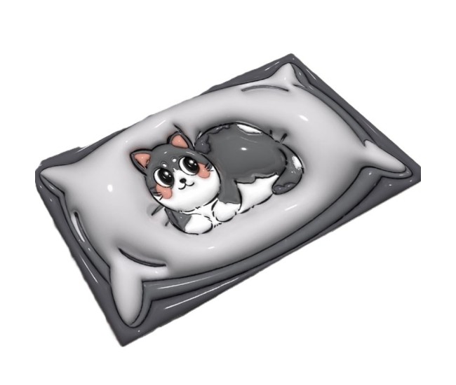 Covor de Baie, Flippy, 3D, din Spuma, Antialunecare, Absorbant, 40 x 60 cm, Model Pisica, Gri Covor de Baie, Flippy, 3D, din Spuma, Antialunecare, Absorbant, 40 x 60 cm, Model Pisica, Gri