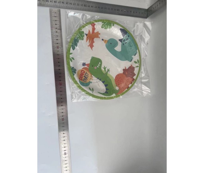 Set 10 Farfurii de Carton Happy Birthday, Flippy, 23 cm, Tematica Aniversare, Model Dinozauri, Multicolor Set 10 Farfurii de Carton Happy Birthday, Flippy, 23 cm, Tematica Aniversare, Model Dinozauri, Multicolor