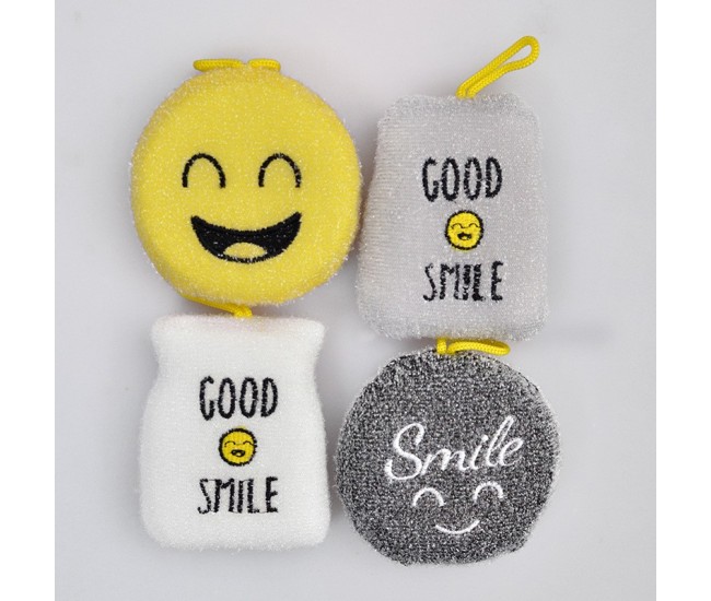 Set 4 bureti de vase cu tematica Funny Set 4 bureti de vase cu tematica Funny
